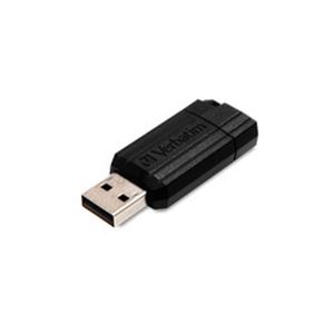 Pen Drive Pinstripe Verbatim 128Gb Usb 3.0 Black