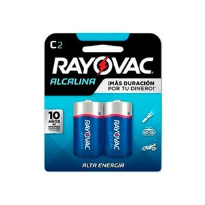 Pila Alcalina Rayovac Tamaño C Blister X 2
