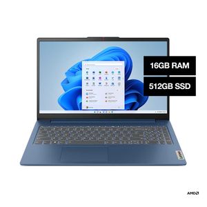 Notebook Lenovo Ideapad Slim 3 15,6" Fhd Amd Ryzen 7 16Gb 512Gb Ssd W11 Abyss Blue
