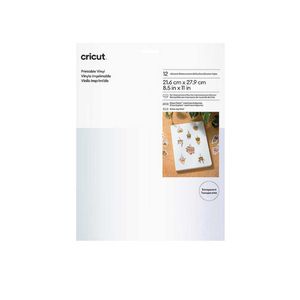 Vinilo Imprimible Cricut 21.6 Cm X 28 Cm 12 Unidades Transparentes