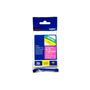 Cinta Brother Rotuladoras Blanco/Fucsia 12Mm
