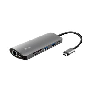 Adaptador Hub Trust Multipuerto Usb-C 7 En 1