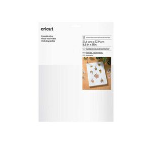 Vinilo Imprimible Cricut 21.6 Cm X 28 Cm 12 Unidades Blancas