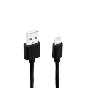 Cable Dekkin Usb A Lightning 1M Trenzado Negro