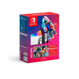 Consola Nintendo Switch Oled White + Mario Kart 8 Deluxe + 3 Meses Nintendo Switch Online