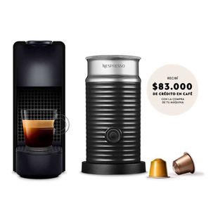 Nespresso Essenza Mini Black Rectangular + Aeroccino