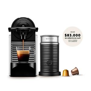 Cafetera Nespresso Pixie Silver + Aeroccino